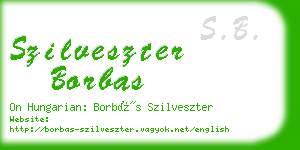 szilveszter borbas business card
